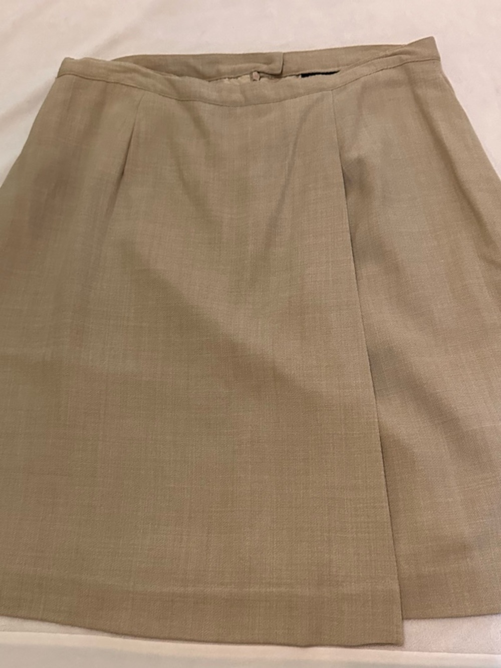 Vintage Sigrid Olsen Classic Beige Wrap-Front Women's Skirt size 14